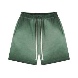 Shorts décontractés pour hommes, style streetwear, en coton 100% à séchage rapide et respirant, avec effet délavé et usé, design personnalisé, pour l'été - Product Image 1