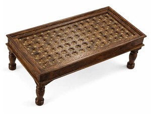 Vintage Style Turned Leg <b>Coffee</b> <b>Table</b> |Traditional Center <b>Table</b> | Classic Solid Wood Living Room <b>Coffee</b> <b>Table</b> - Product Image 3