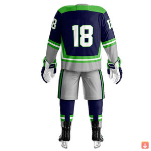 Top Trending Custom Size Men's Breathable Quick Dry Ice Hockey Wear Sportswear with Custom Logo Men's Ice Hockey Uniform <b>Sets</b> - Product Image 3