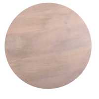 Table basse ronde moderne pour salon, table centrale en bois avec base sur piédestal, mobilier contemporain pour la maison