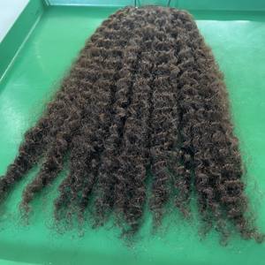 Cheveux longs 8-40 pouces 100% cheveux crus non transformés noirs birmans bouclés trame Machine Double faisceau dessiné de Qhair - Product Image 1