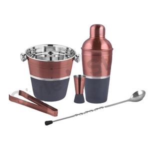 ชุดบาร์สแตนเลสสตีลแบบขายส่ง รุ่น N Steel Premium ผนังเดี่ยว 4 ชิ้น ดีไซน์ลายสลัก  ผิวทองแดงเป็นมิตรกับสิ่งแวดล้อม สำหรับโรงแรม - Product Image 1