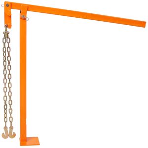 Extracteur de poteaux en T robuste de 36 po avec chaîne de levage de 47 po et treuils électriques, couleur orange - Product Image 5