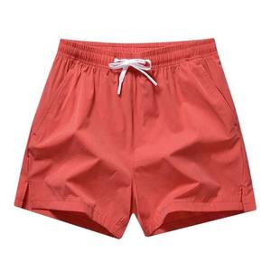 Shorts décontractés pour hommes en toile unie respirante, avec poches, cordon élastique, coupe ample, style plage, en promotion - Product Image 1