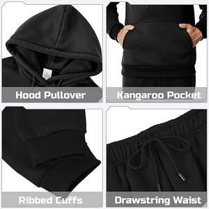 Conjunto deportivo personalizado de alta calidad para hombre, 2 piezas, sudadera con capucha informal y pantalones deportivos, conjunto de sudadera y joggers. - Product Image 6