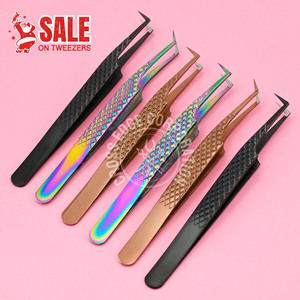 Extension de cils pince à épiler Fournitures Extension de cils individuels pince à épiler Easy Fan Volume russe Extension de cils cils - Product Image 1