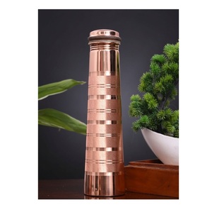 Stylish <b>Copper</b> <b>Drinking</b> <b>Bottle</b> With Premium Quality Construction For Daily Water Storage Home Office Gym Travel School - Product Image 3