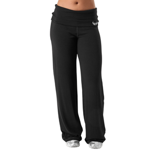 Pantalones de Yoga Anchos Negros para Mujer, Cintura Alta, Elásticos, Transpirables, para Fitness, Ejercicio, Ropa Deportiva, Cómodos - Product Image 1