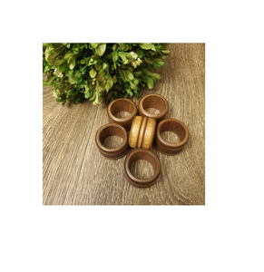 Vente flash : porte-serviettes en bois naturel artisanal, design moderne, pour fêtes de luxe, décoration de table de mariage. - Product Image 4