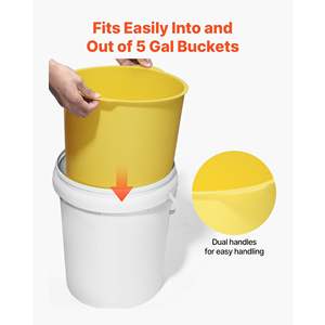 Lot de 2 bacs de 5 gallons en silicone robuste bleu et jaune pour mortier, béton, peinture et époxy, réutilisables - Product Image 5