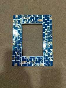 Handmade Wood Rectangular <b>Photo</b> <b>Frame</b> Inlay <b>Gold</b> Stamping Wall Mount Horizontal Design Natural Leaf <b>Frame</b> - Product Image 5