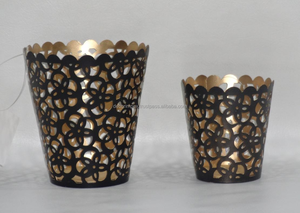 Fancy Votive Etching Metal <b>Candle</b> Holder with Plating for Home Decoration - Product Image 2