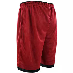 <b>Men's</b> <b>Red</b> Mesh <b>Shorts</b> With Drawstring Closure Mid Waist Casual Breathable Polyester Fabric - Product Image 2