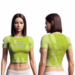 Camisetas cortas de alta calidad para mujer, las más vendidas, ropa de moda, camisetas cortas cómodas para mujer a bajo precio - Product Image 3