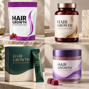 Gomitas Masticables para el Crecimiento del Cabello de Marca Privada OEM, 60 Unidades, Suplemento para la Salud, Fórmula Personalizada, Logotipo Personalizado - Product Image 5