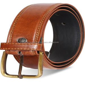 Cinturón de cuero informal a la moda al por mayor para el trabajo, negocios, hebilla de Punta Negra única, cinturón de cuero genuino para vestido de hombre - Product Image 6