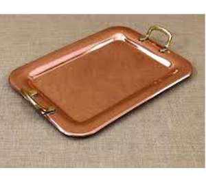 ถาดเสิร์ฟทองแดงแท้พร้อมหูจับ ถาดอาหารเคลือบทองแดงสำหรับงานแต่งงาน งานเลี้ยง ใช้เสิร์ฟบนโต๊ะ - Product Image 4