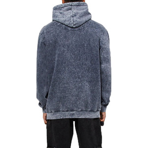 Sweat à capuche épais en coton 100 % délavé à l'acide, coupe oversize, pour homme, hiver, écologique et respirant, haute qualité - Product Image 4