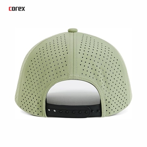 Casquette de baseball verte découpée au laser à 6 panneaux, maille respirante, broderie 3D, bouton réglable, unisexe, pour l'extérieur, printemps-été, décontractée - Product Image 4