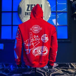 2026 Zeyn Industry Factory Wholesale Cotton Men's Hoodies Sweatshirts Pullover Streetwear Heavyweight <b>Red</b> Hoodie For Men - Product Image 2
