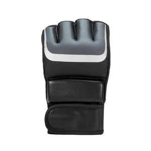 ถุงมือ MMA คุณภาพสูงแบบขายส่ง ครึ่งนิ้ว หนัง PU ปิดด้วยเวลโคร สีดำ สำหรับฝึกศิลปะการต่อสู้สำหรับผู้ใหญ่ - Product Image 2