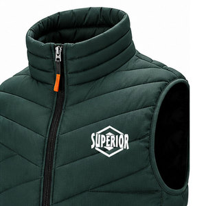 Veste sans manches pour homme de qualité supérieure, personnalisée, avec construction matelassée coupe-vent pour l'extérieur, le travail, les voyages, les sports - Product Image 3