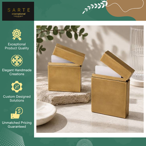 Meilleure vente en gros : Étui à cartes de jeu en laiton doré, fait main, support de jeu de cartes en métal, logo personnalisé, cadeau de luxe moderne - Product Image 5