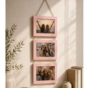 Cadre photo en bois fait main de style vintage, écologique, pour table, support décoratif pour portraits, maison, bureau, chambre, photos de famille - Product Image 3