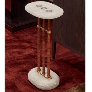 Table de cocktail en aluminium haut de gamme, mobilier de qualité supérieure, table d'appoint en métal pour la maison, l'hôtel, table à vin et à boissons en laiton - Product Image 5