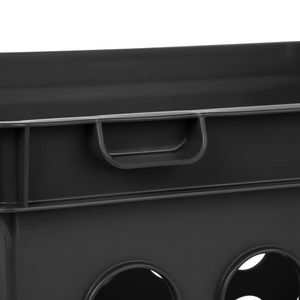 Versatile <b>Plastic</b> File <b>Storage</b> <b>Bin</b> Letter or Legal Size Black 6 Pack - Product Image 4