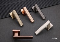 Poignée de porte intérieure classique minimaliste de luxe en laiton massif, poignée de sécurité décorative de haute qualité, quincaillerie de mobilier