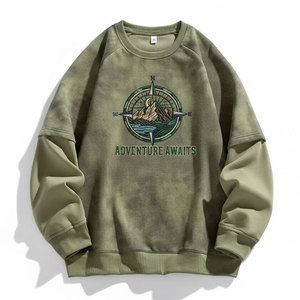 Sudadera de Hombre 2026, Mezcla de Algodón, Corte Holgado y Tacto Suave, Ideal para Viajes y Moda Urbana - Product Image 1