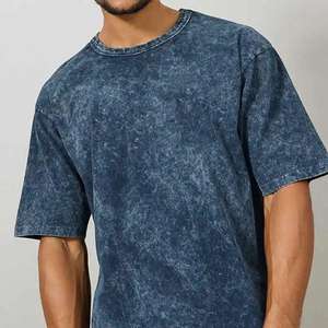 Camisetas Vintage de Estilo Urbano con Lavado Ácido Personalizado, Camiseta Unisex Oversize con Lavado Ácido y Efecto Desgastado para Hombre - Product Image 6