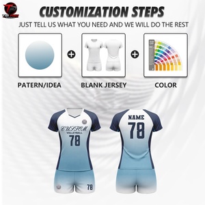 Conjunto de Uniforme de Voleibol Personalizado, Secado Rápido, Transpirable, Poliéster, Uniforme Deportivo, Impresión de Nombre y Número del Equipo - Product Image 3
