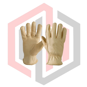 Guantes de Trabajo Deportivos de Cuero Vacuno Reforzado y Reflectante para Hombre, Resistentes a Cortes y Químicos, con Muñequera Ajustable - Product Image 1