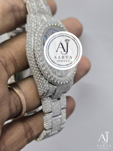 Montre mécanique automatique pour homme AARVA Iced Out, diamants Moissanite VVS, bijoux Hip Hop - Product Image 2