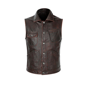 Chaleco de Cuero Ligero y Transpirable para Hombre, Prenda Casual, Chaleco de Cuero Masculino Más Vendido a un Precio Razonable - Product Image 1