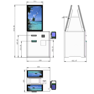 21 inch kim loại chơi game kiosk ATM vé Redemption để cung cấp cho tiền mặt ra cho kỹ năng trò chơi với 2nd hiển thị như kỹ thuật số biển Máy nghe nhạc - Product Image 2