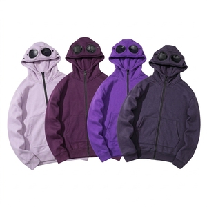 Sweat à capuche personnalisé avec logo, effet délavé, en coton respirant, séchage rapide, manches longues, fermeture éclair intégrale, capuche à visière ronde pour homme - Product Image 4