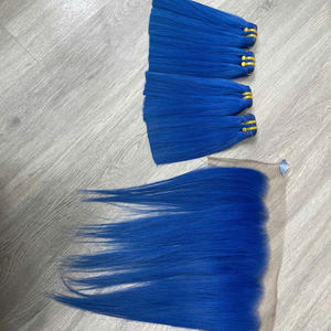 Cabello Virgen Vietnamita de Súper Calidad, Liso Natural, Tejido Doble a Máquina, Color Azul - Product Image 5