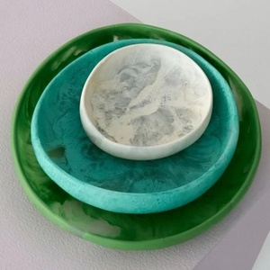 Custom Designed Polished <b>Clear</b> <b>Resin</b> Food Grade Durable Cute Design Party Use Salad Serving Bowl - Product Image 6