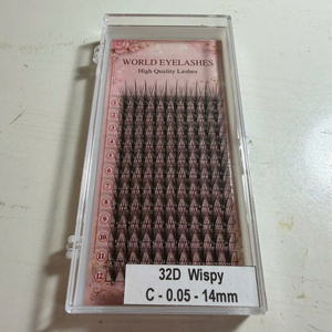Pestañas postizas sintéticas Wispy Double Wispy Camellia 16D 40D, grosor 0.05/0.07, hechas a mano, base fina y puntiaguda, suaves y lisas, de alta calidad. - Product Image 2