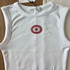 Trend Fashion Seed Beads Embroidery Beach Tank <b>Top</b> Women Stylish Seed Beads Decorative Tank <b>Top</b> Design - Product Image 2