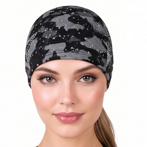 Gorras de Ciclismo Deportivas Unisex con Estampado de Calaveras y Pedrería, Gorros Transpirables de Algodón y Poliéster, Gorras de Running de Secado Rápido - Product Image 3