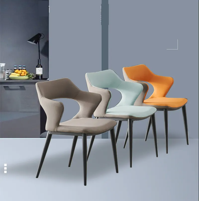İtalyan lüks modern tasarım yemek sandalyesi yemek odası mobilyası nordic light lüks yemek sandalyesi deri