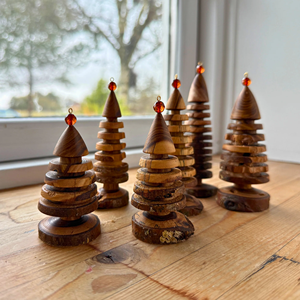 Décoration de sapin de Noël artisanale de haute qualité, écologique, en bois de cerisier, résistante aux intempéries, cadeau pour toutes les saisons - Product Image 5
