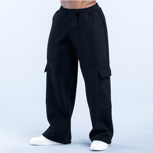 Nouvel Arrivage – Pantalons de Jogging Cargo Homme Coupe Droite en Molleton de Coton Épais, Personnalisables avec Logo OEM, Idéaux pour la Gym et le Streetwear – Vente en Gros - Product Image 5