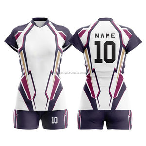 Wholesale Custom Volleyball Uniform <b>Set</b> for Girls and Boys Team Sportswear Breathable Mesh Fabric Quick Dry OEM - Product Image 5