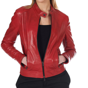 Chaqueta de Cuero Genuino para Mujer, Nuevo Estilo, Ropa de Invierno, Color Personalizado - Product Image 1