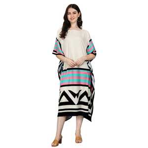 Women’s Elegant <b>Kaftan</b> Dress – Loose Fit Printed Beach <b>Kaftan</b> for Summer collection. - Product Image 1